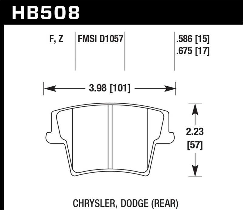 Hawk Performance HB508F.586 Hawk HPS Street Brake Pads