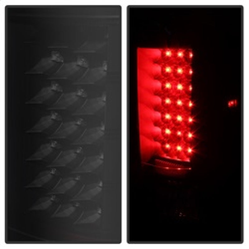 SPYDER 5077493 Xtune Chevy Silverado 07-13 LED Tail Lights Black Smoke ALT-JH-CS07-LED-BKSM