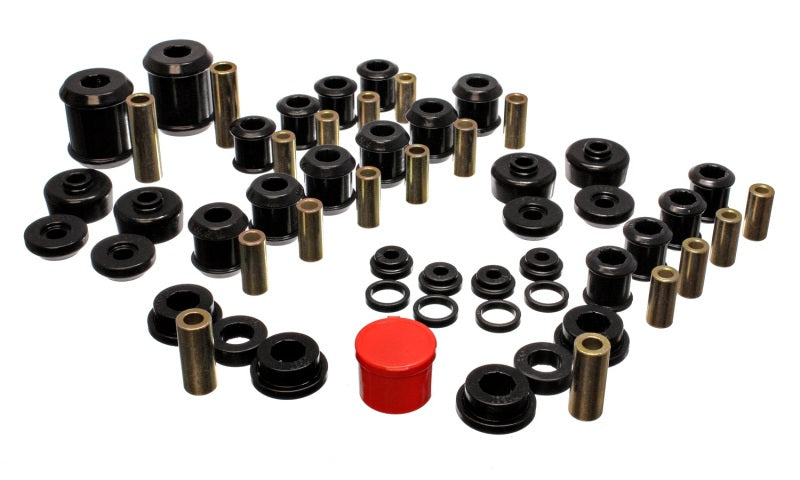 Energy Suspension 5.18107G 95-99 Mitsubishi Eclipse FWD/AWD Black Hyper-flex Master Bushing Set