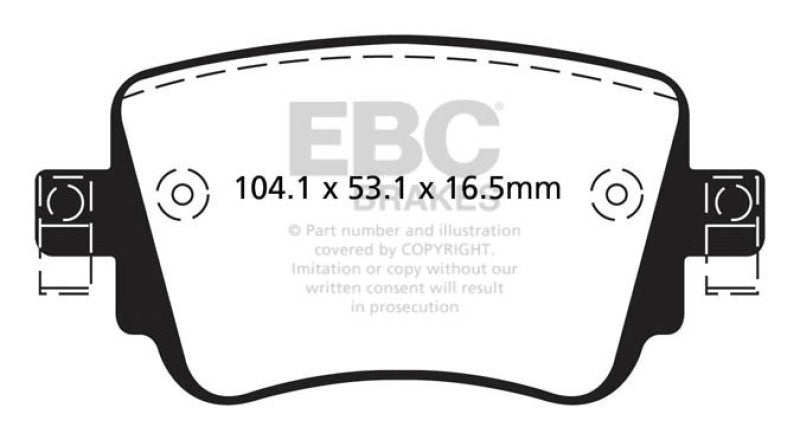 EBC DP42201R 15-21 Volkswagen GTI 2.0 Turbo Yellowstuff Rear Brake Pads