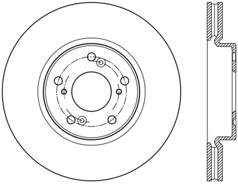 Stoptech 126.40086SR StopTech Slotted Sport Brake Rotor 2014 Honda Accord V6 Front Right