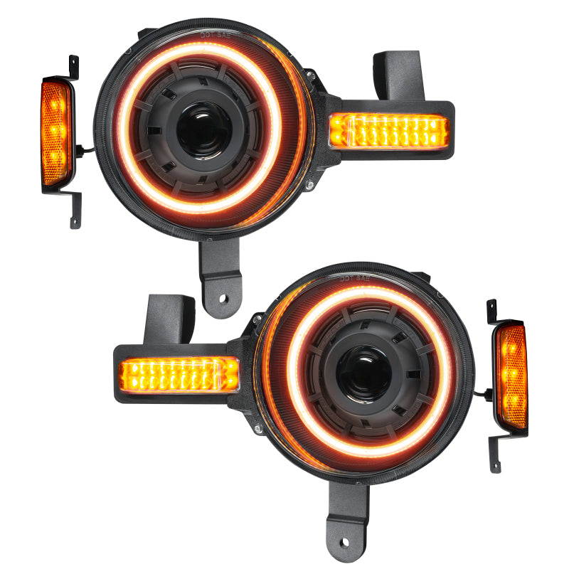 ORACLE Lighting 5886-023 Oracle 2021+ Ford Bronco Oculus Bi-LED Projector Headlights - Amber/White Switchback SEE WARRANTY