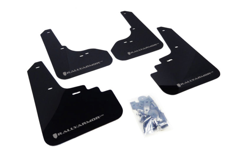 Rally Armor MF4-UR-BLK/SIL 05-09 Subaru Legacy GT / Outback Black UR Mud Flap w/ Silver Logo
