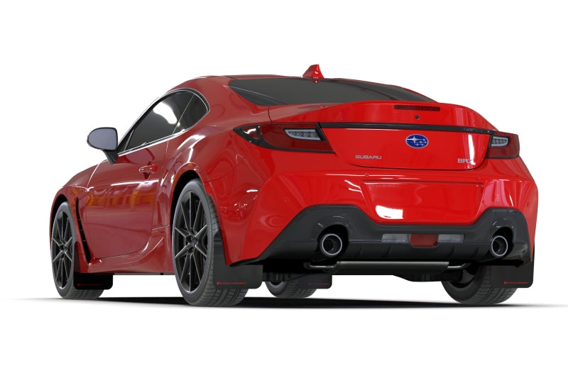 Rally Armor MF99-UR-BLK-DGRY 2022+ Subaru BRZ / 2022+ Toyota GR86 Black UR Mud Flap w/ Dark Grey Logo