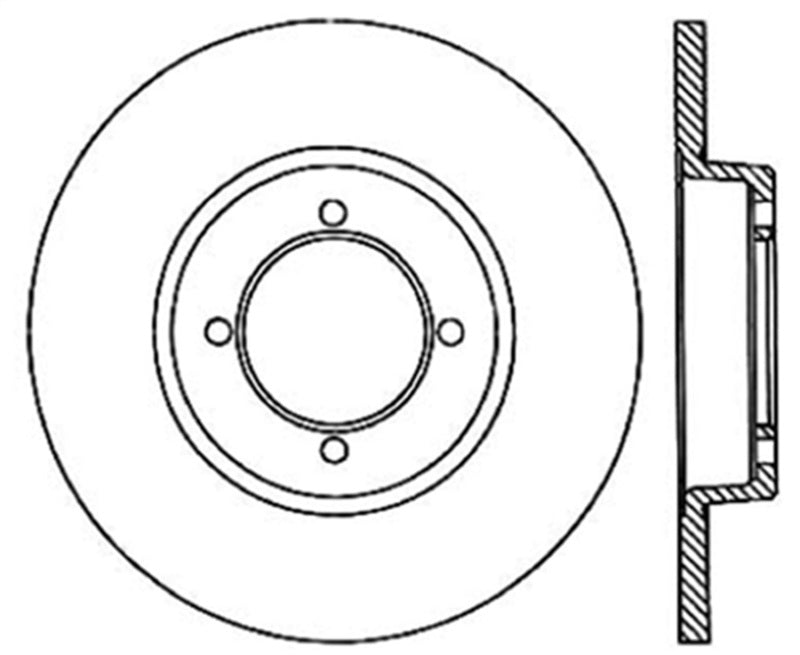 Stoptech 127.42004L StopTech Slotted & Drilled Sport Brake Rotor
