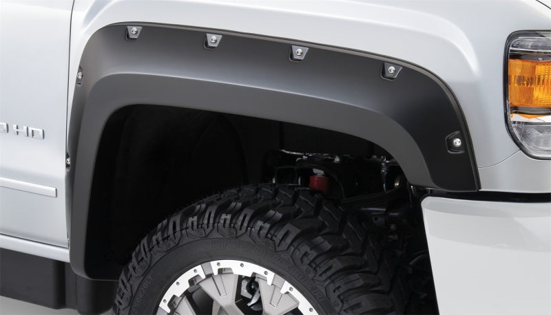 Bushwacker 40133-02 15-18 GMC Sierra 2500 HD Pocket Style Flares 2pc - Black