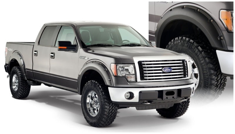Bushwacker 20929-02 09-14 Ford F-150 Styleside Pocket Style Flares 4pc 67.0/78.8/97.4in Bed - Black