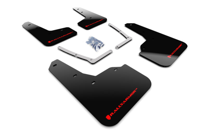 Rally Armor MF50-UR-BLK/RD 16-21 Honda Civic Si Coupe Black UR Mud Flap w/ Red Logo