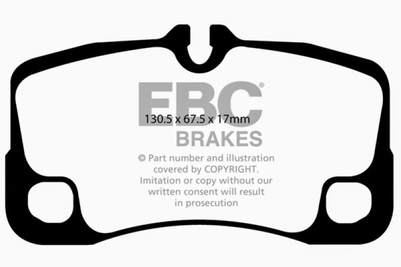 EBC DP41930R 09-12 Porsche 911 (997) (Cast Iron Rotor only) 3.6 Carrera 2 Yellowstuff Rear Brake Pads