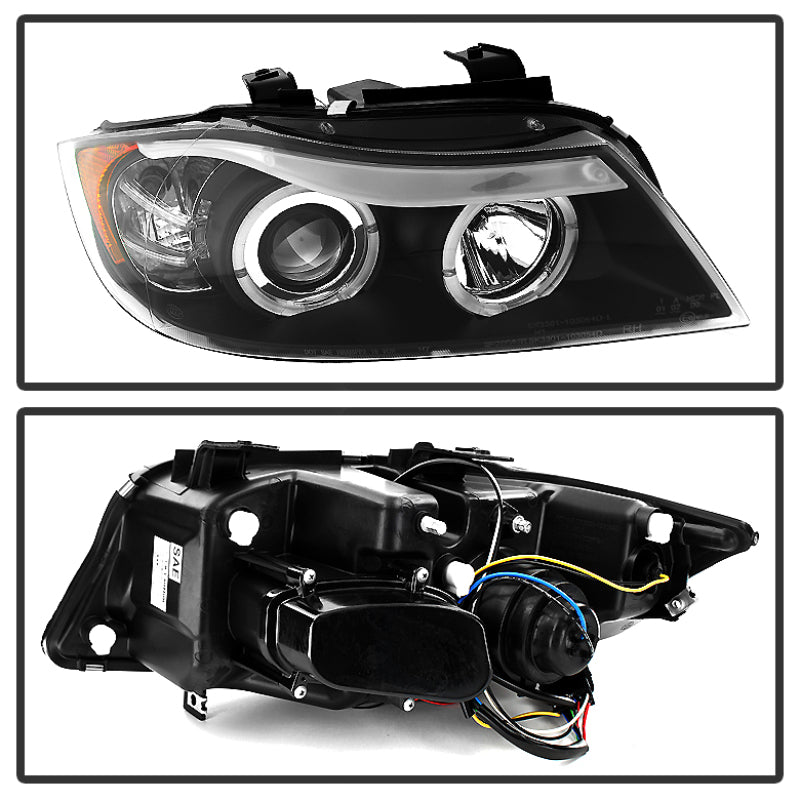 SPYDER 5009005 Spyder BMW E90 3-Series 06-08 Projector LED Halo Amber Reflctr Rplc Bulb Blk PRO-YD-BMWE9005-AM-BK