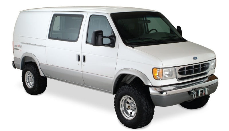 Bushwacker 22004-11 94-14 Ford E-250 Super Duty Extend-A-Fender Style Flares 2pc - Black