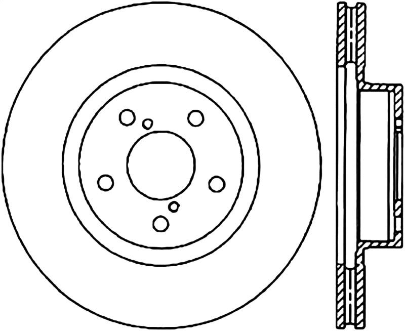 Stoptech 127.47022L StopTech 05-10 Subaru Impreza WRX/STi Slotted & Drilled Left Front Rotor