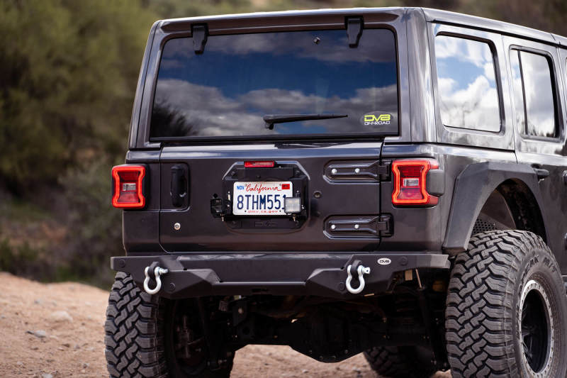 DV8 Offroad TSJL-03 18-22 Jeep Wrangler JL Spare Tire Delete Kit w/Light Mounts