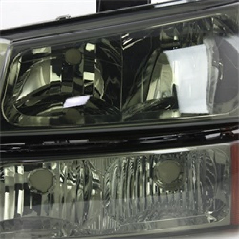 SPYDER 5064523 Xtune Chevy Silverado 2500HD 03-06 Crystal Headlights w/ Amber Lights Smoke HD-JH-CSIL03-AM-SM-SET