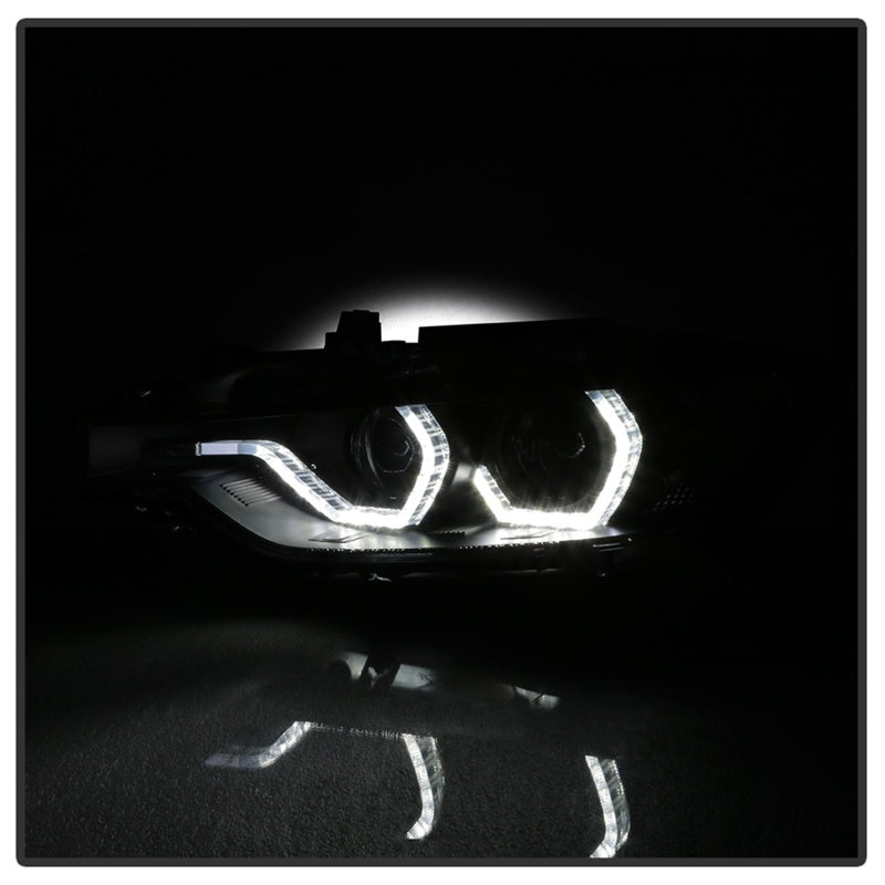 SPYDER 5086754 Spyder 12-14 BMW F30 3 Series 4DR Projector Headlights - Black PRO-YD-BMWF3012-AFSHID-BK