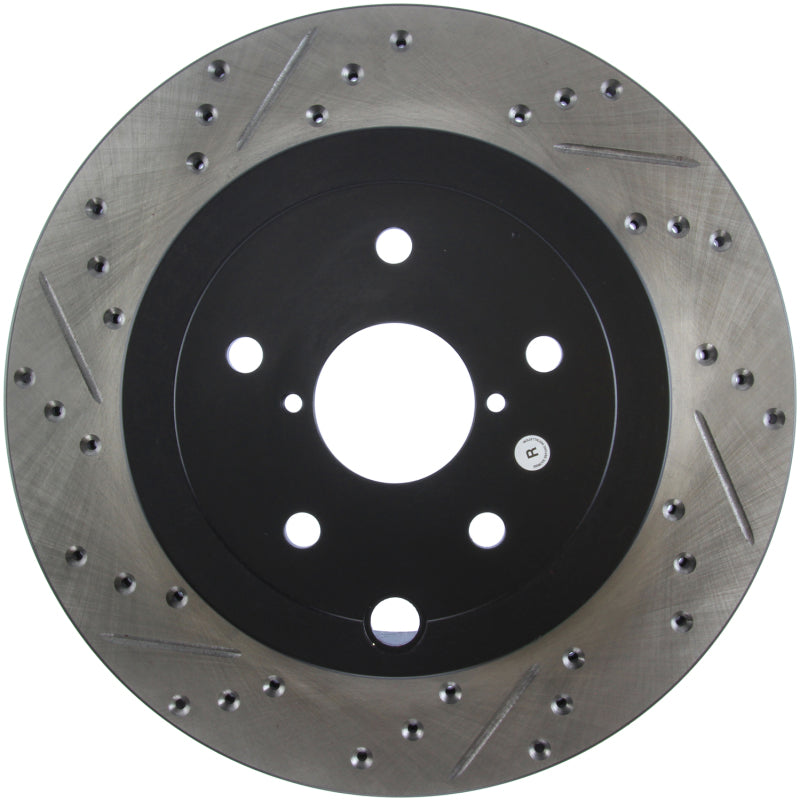 Stoptech 127.47030R StopTech 08+ Subaru STI (Will Not Fit 05-07) Slotted & Drilled Sport Brake Rotor