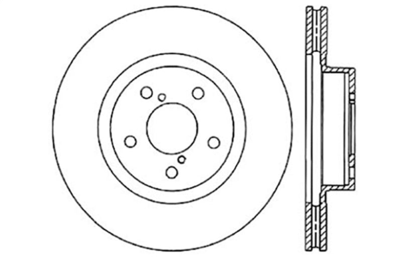 Stoptech 127.47012R StopTech Slotted & Drilled Sport Brake Rotor