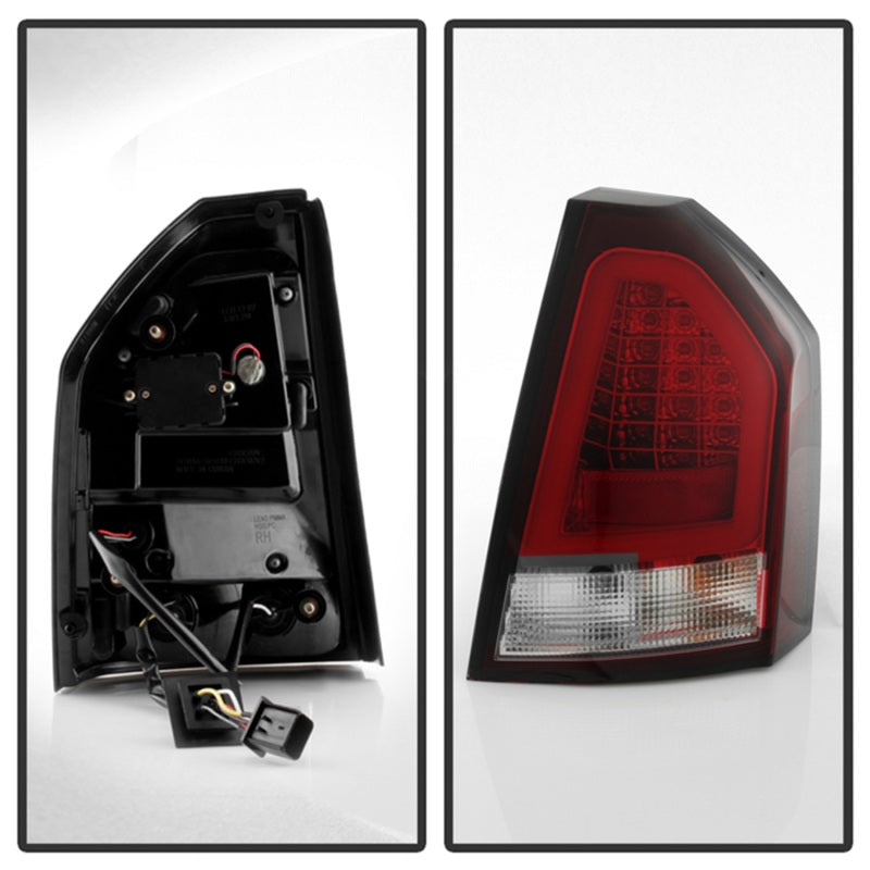 SPYDER 5083395 Spyder Chrysler 300C 08-10 V2 Light Bar LED Tail Lights - Red Clear ALT-YD-C308V2-LED-RC