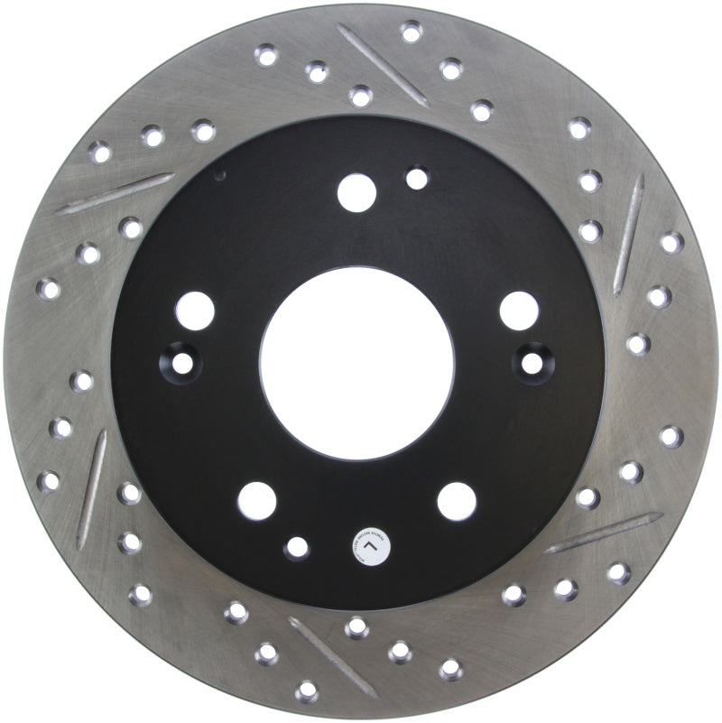 Stoptech 127.40042L StopTech 02-06 Acura RSX Incl. Type S / 97-01 Integra Type R Slotted & Drilled Left Rear Rotor