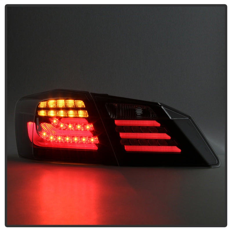 SPYDER 5082053 Spyder Honda Accord 2013-2015 4DR LED Tail Lights - Black ALT-YD-HA13LED-LED-BK