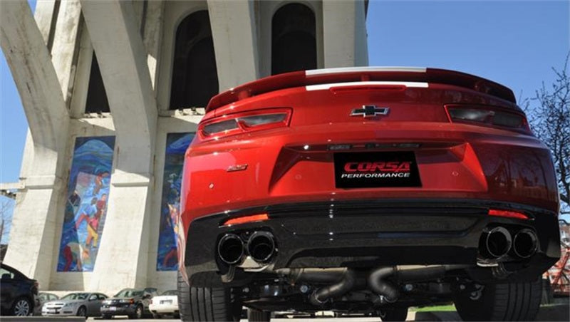 CORSA Performance 14786BLK Corsa 2017-2024 Chevrolet Camaro SS 6.2L V8 2.75in Black Sport Axle-Back Exhaust