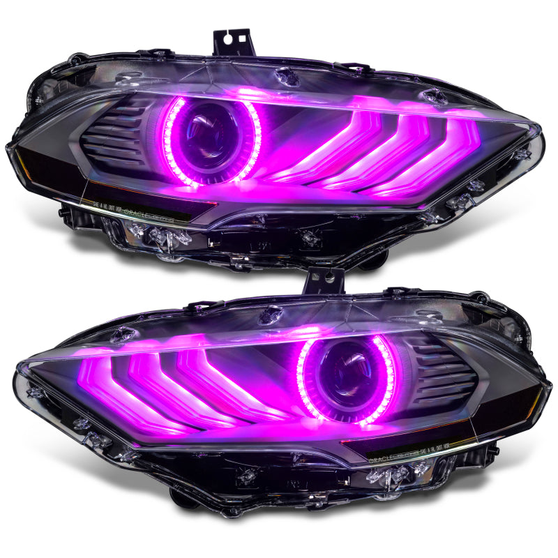 ORACLE Lighting 8204-332 Oracle Lighting 18-23 Ford Mustang Dynamic ColorSHIFT LED Headlights - Black Series SEE WARRANTY