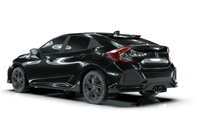 Rally Armor MF51-UR-BLK/WH 17-21 Honda Civic Sport & Touring (Hatch) Black UR Mud Flap w/ White Logo