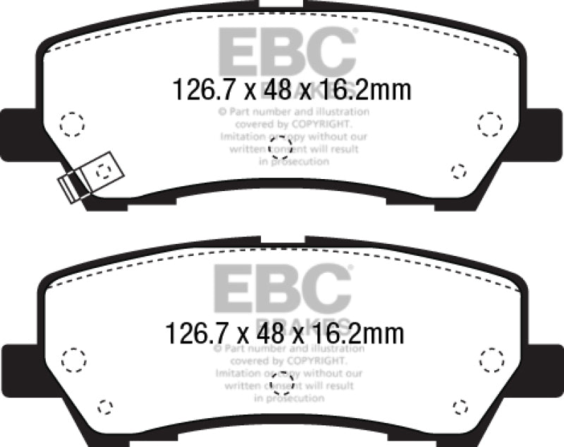 EBC DP43043R 15+ Ford Mustang 2.3 Turbo Performance Pkg Yellowstuff Rear Brake Pads
