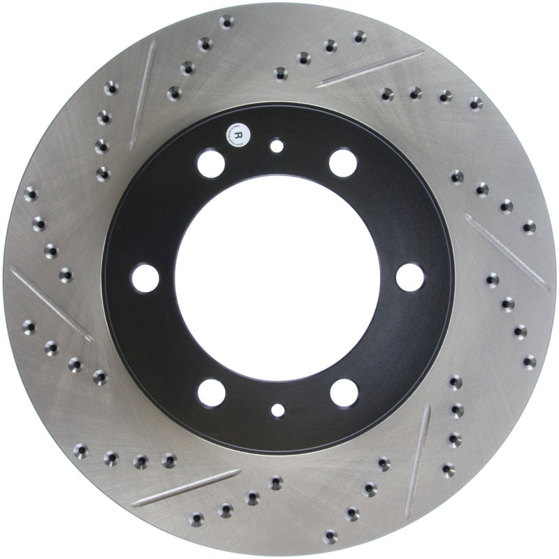 Stoptech 127.44129R StopTech 07-08 Toyota FJ Cruiser / 05-08 Tacoma (6 lug) / 03-08 4 Runner (319mm disc) SportStop Slo