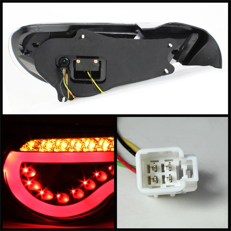 SPYDER 5072009 Spyder Scion FRS 12-14/Subaru BRZ 12-14 Light Bar LED Tail Lights Black ALT-YD-SFRS12-LBLED-BK
