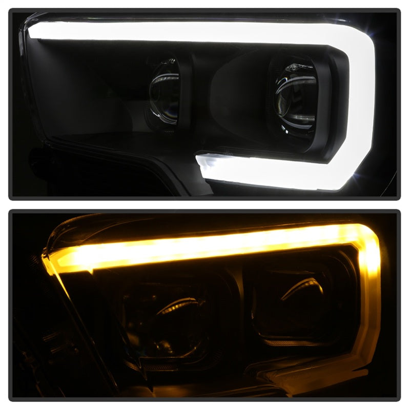 SPYDER 9039256 xTune Toyota Tacoma 16-18 DRL Light Bar Projector Headlights - Black PRO-JH-TTA16-LBDRL-BK