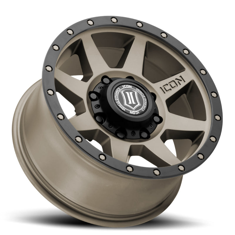 ICON 1817858150TT Rebound 17x8.5 8x170 6mm Offset 5in BS 125mm Bore Titanium Wheel