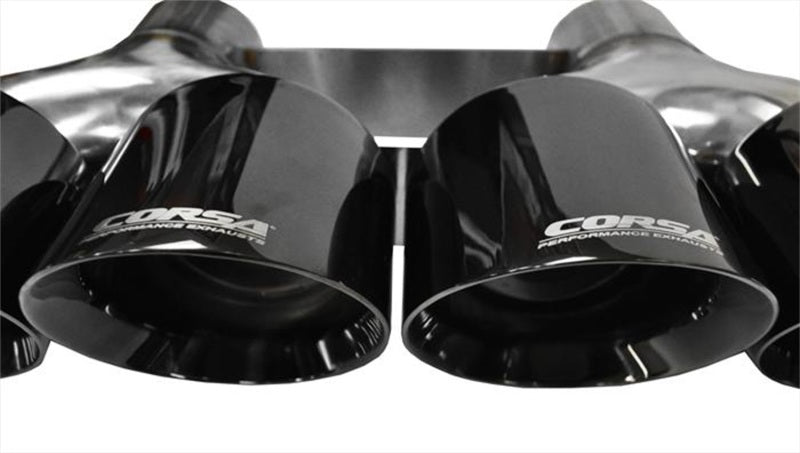 CORSA Performance 14062BLK Corsa 2014-2020 Chevrolet Corvette 6.2L V8 Quad 45in Polished Black Pro-Series Tip Kit