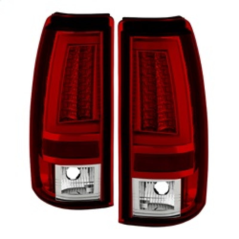 SPYDER 5081926 Spyder Chevy Silverado 1500/2500 03-06 Version 2 LED Tail Lights - Red Clear ALT-YD-CS03V2-LED-RC