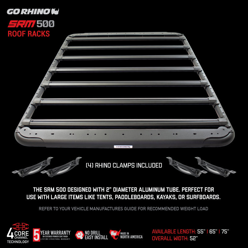 Go Rhino 5935075T SRM 500 Roof Rack - 75in