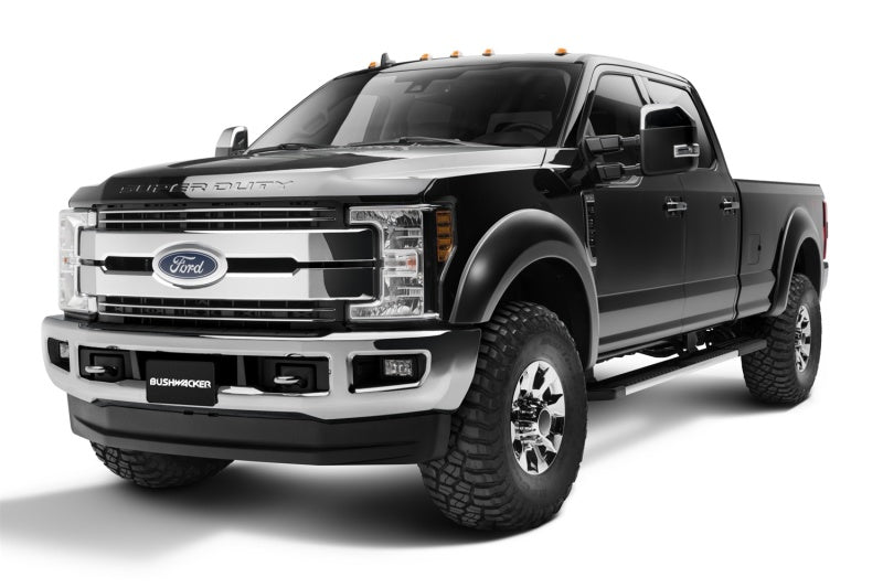 Bushwacker 20943-02 17-18 Ford F-250 Super Duty Extend-A-Fender Style Flares 4pc - Black