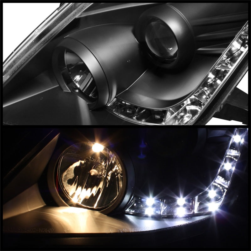 SPYDER 5042316 Spyder Nissan 350Z 06-08 Projector Headlights Xenon/HID Model- DRL Blk PRO-YD-N350Z06-HID-DRL-BK