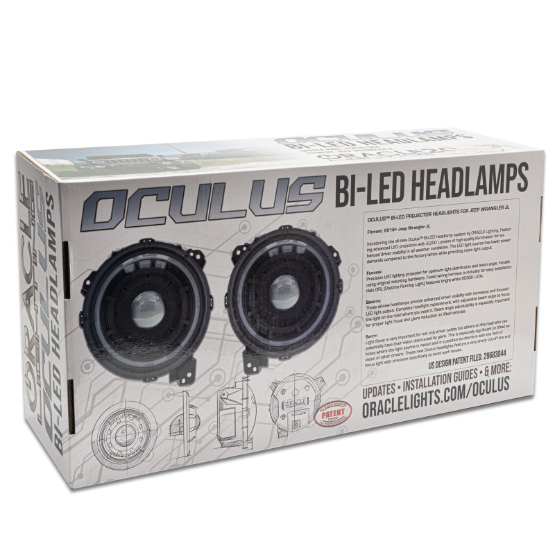 ORACLE Lighting 5839-504 Oracle Oculus Bi-LED Projector Headlights for Jeep JL/Gladiator JT - Matte Blk - 5500K SEE WARRANTY