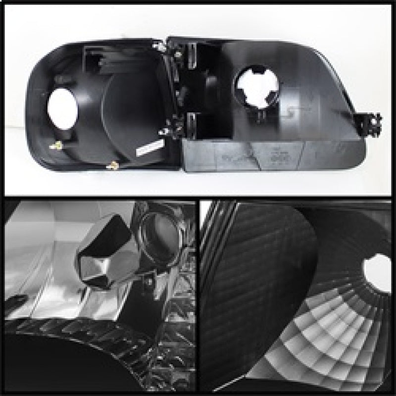SPYDER 5070319 Xtune Ford F150 97-03 / Expedition 97-02 Crystal Headlights w/Corner Black HD-JH-FF15097-SET-AM-BK