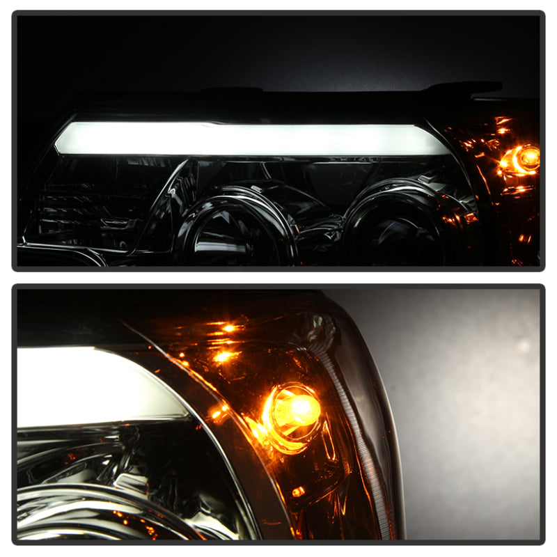 SPYDER 5081728 Spyder Toyota Tacoma 12-16 Projector Headlights Light Bar DRL Smoke PRO-YD-TT12-LBDRL-SM