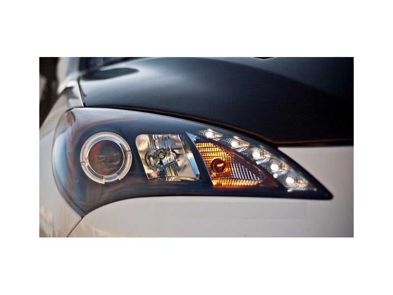 SPYDER 5034250 Spyder Hyundai Genesis 10-12 Projector Halogen Model- LED Halo DRL Blk PRO-YD-HYGEN09-DRL-BK