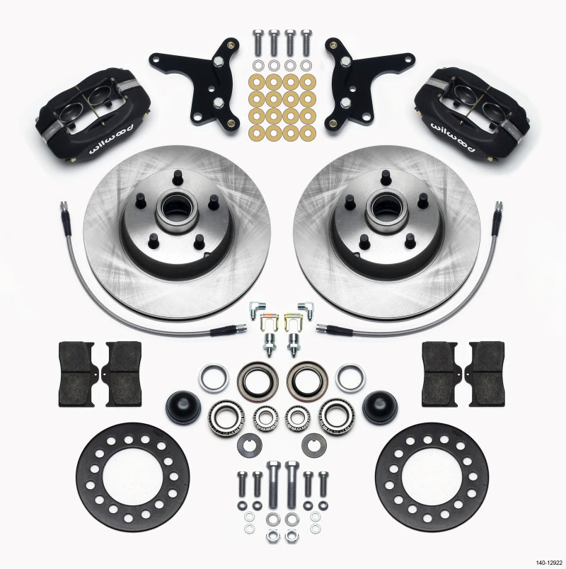 Wilwood 140-12922 Forged Dynalite Front Kit 11.28in 1 PC Rotor&Hub Ford 1954-1956