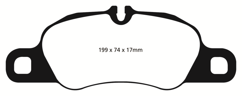 EBC DP42057R 09-12 Porsche 911 (997) (Cast Iron Rotor only) 3.6 Carrera 2 Yellowstuff Front Brake Pads