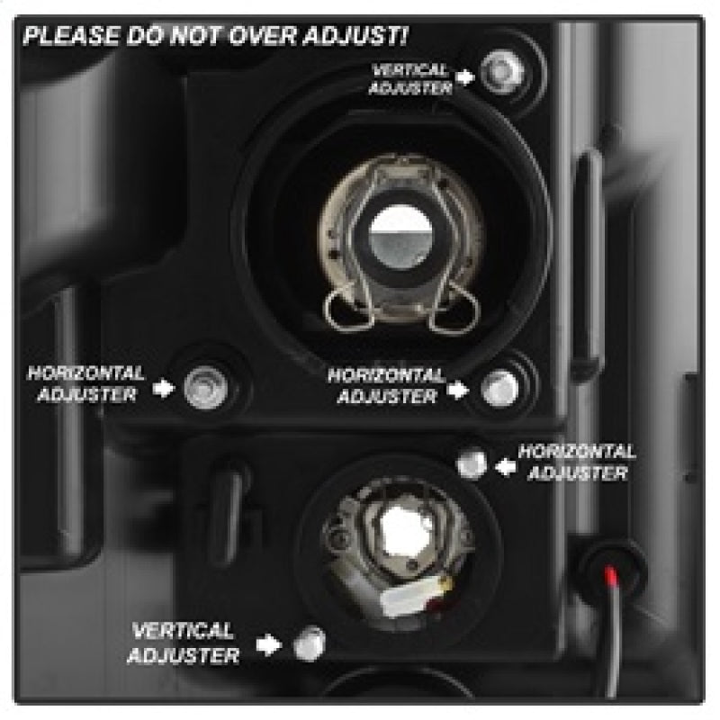 SPYDER 5084705 Spyder 11-16 Ford F-250/F-350 V2 Projector Headlights - Light Bar DRL - Chrome PRO-YD-FS11V2-LB-C
