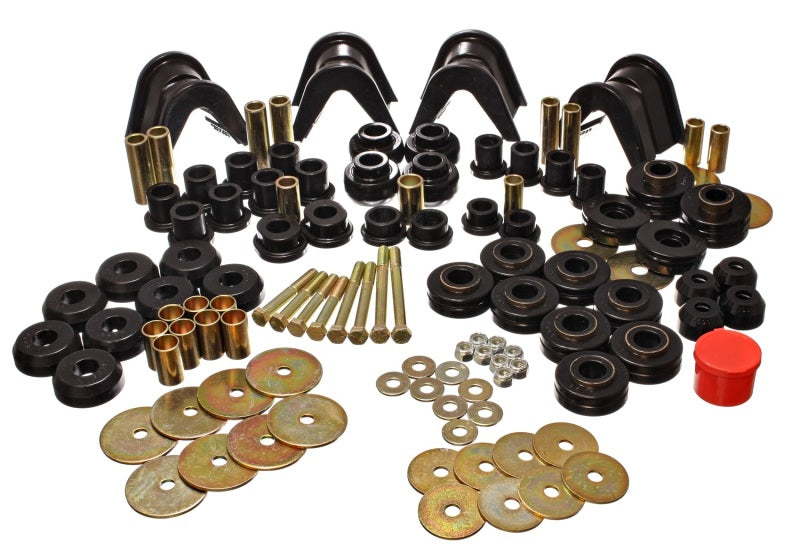Energy Suspension 4.18105G 66-77 Ford Bronco 4WD (w/ 4 Deg C-Bushings) Black Hyper-Flex Master Bushing Set
