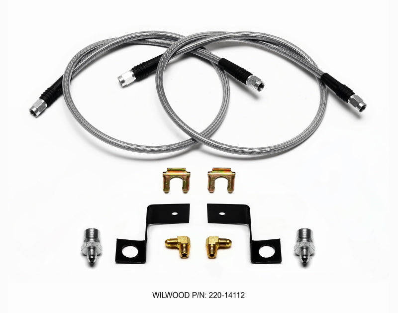 Wilwood 220-14111 Flexline Kit 30 inch -3 3/8-24 IF 1/8 NPT 90 Degree