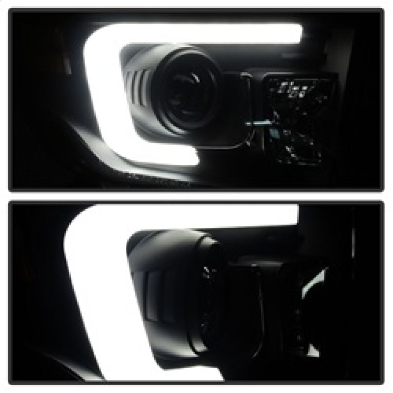 SPYDER 5080165 Spyder Toyota Tundra 2014-2016 Projector Headlights Light Bar DRL Black Smoke PRO-YD-TTU14-DRL-BSM