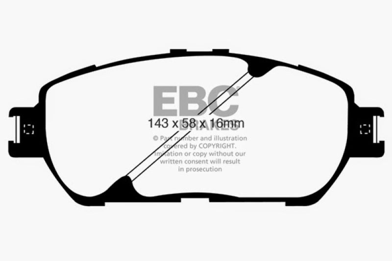 EBC DP61674 10 Toyota Sienna 2.7 Greenstuff Front Brake Pads