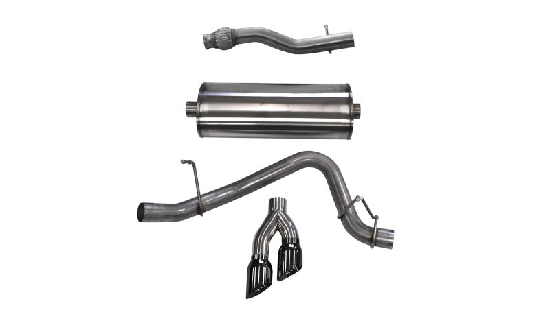 CORSA Performance 14748BLK Corsa 2015-2020 GMC Yukon XL 1500 5.3L V8 3in Cat-Back Single Side Exit Twin 4in Black Tips