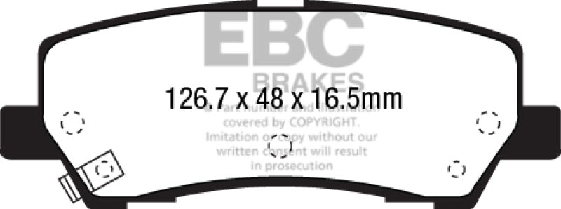 EBC DP43041R 15+ Ford Mustang 2.3 Turbo Yellowstuff Rear Brake Pads